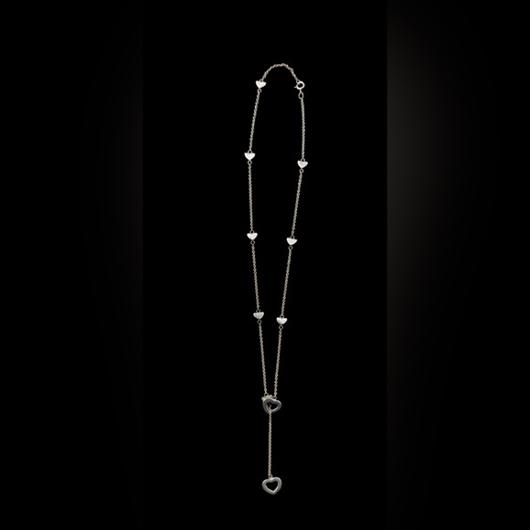 Tiffany & Co. Sterling Silver Heart Link Lariat Necklace - Picture 2 of 5